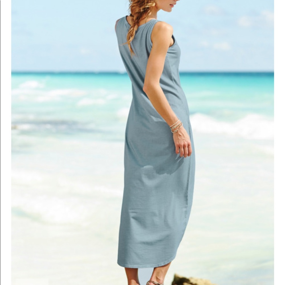 Peruvian Connection Blue Maxi Dress